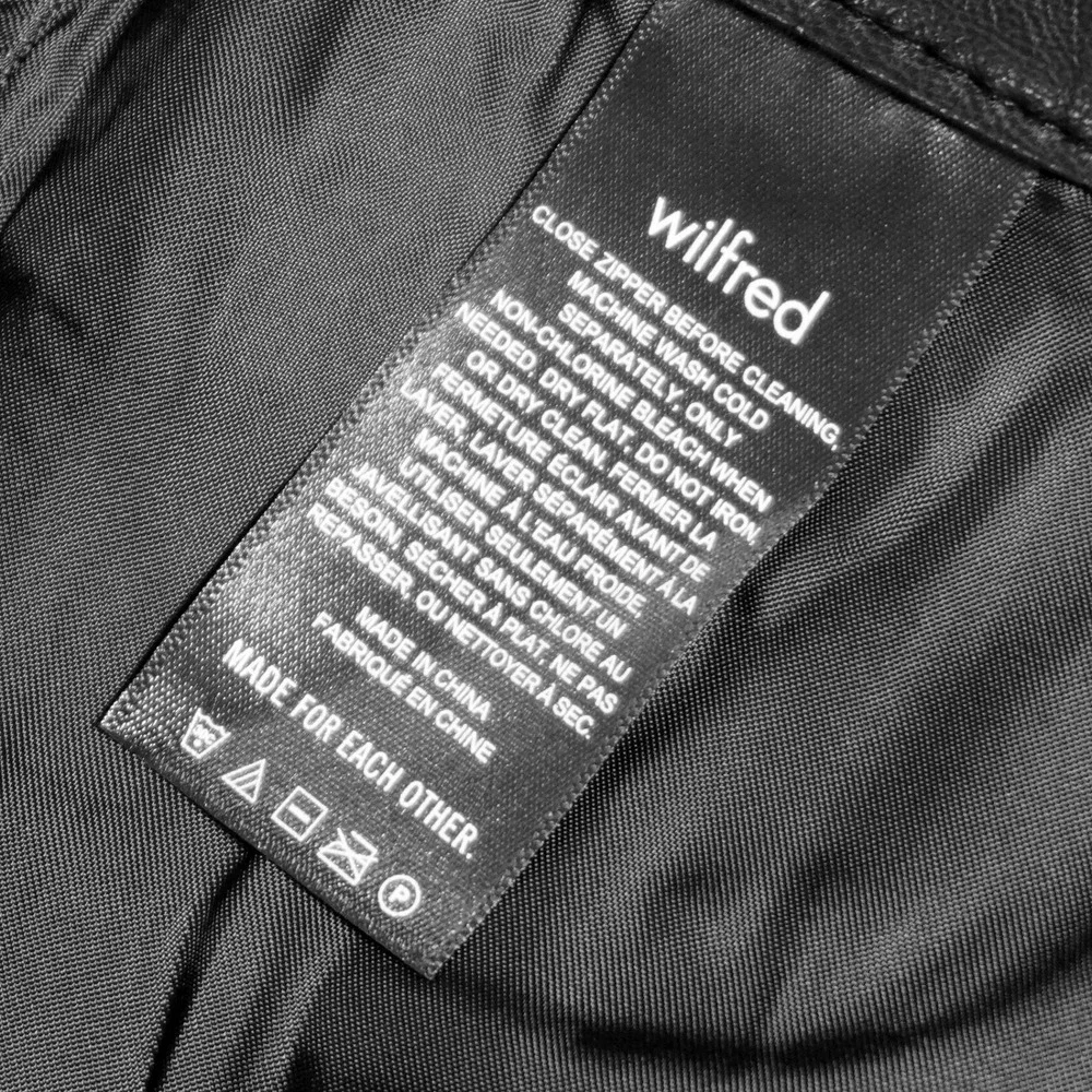 Wilfred Aritzia Melina Black Faux Leather Pants High Rise Straight Leg 10 Medium